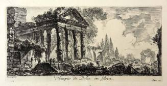 A neglected temple with disintegrating Corinthian columns and only remnants of a pediment for a…