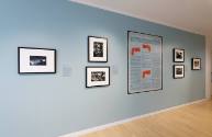 Installation shot of the exhibition Vehicles of Change in the collections corridor on the secon…