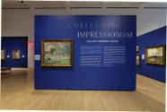 Title wall for the exhibition "Collecting Impressionism: Telfair's Modern Vision" featuring the…