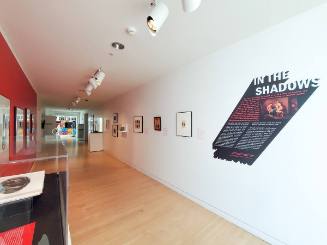 The second floor collections corridor from the north end.