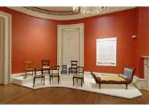 Installation shot of the northwest corner of the Telfair Academy drawing room.