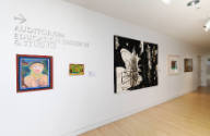 An installation shot of the east wall of the exhibition. 
