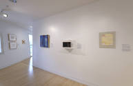 An installation shot of the entrance to the #art912 gallery, and the end of the corridor lined …
