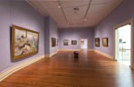 An installation shot of the east end of the first gallery. 