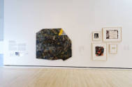 Installation shot of the west wall of Complex Uncertainties: Artists in Postwar America, rotati…