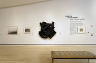 Installation shot of the title wall to Complex Uncertainties: Artists in Postwar America, rotat…