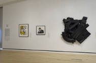 Installation shot of the south wall of Complex Uncertainties: Artists in Postwar America, rotat…