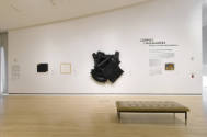 Installation shot of the south wall of Complex Uncertainties: Artists in Postwar America, rotat…