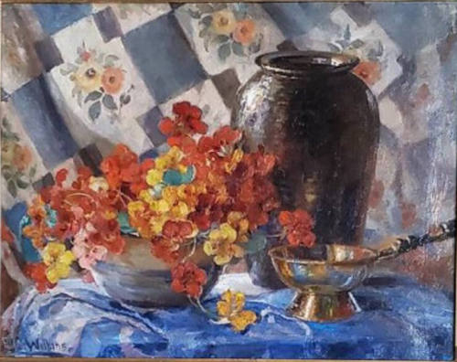 Still Life with Pot and Quilt