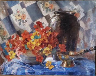 Still Life with Pot and Quilt