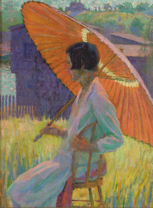 Woman with Red Parasol
