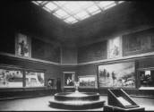 A view of the rotunda gallery in the Telfair Academy of Arts and Sciences building in c. 1902 f…